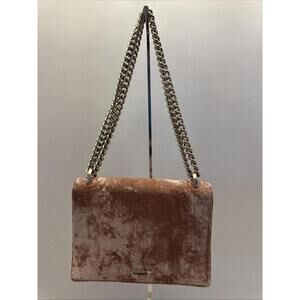 EUC Kate Spade Blush Pink Velour Shoulder Bag with Chain